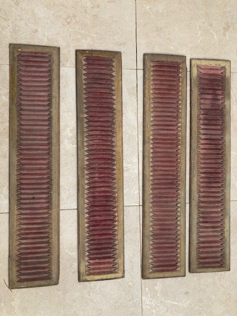 Series Of 4 Colonial Woodwork, Polychrome Wood, Bali, Indonesia.-photo-8