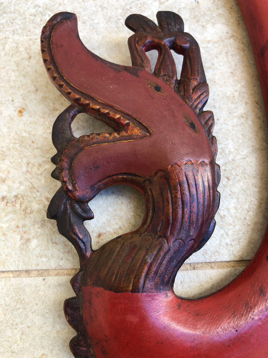 Rare Paire d'Embrase De Lit A Baldaquin Bois Sculté Bali Indonesie-photo-3