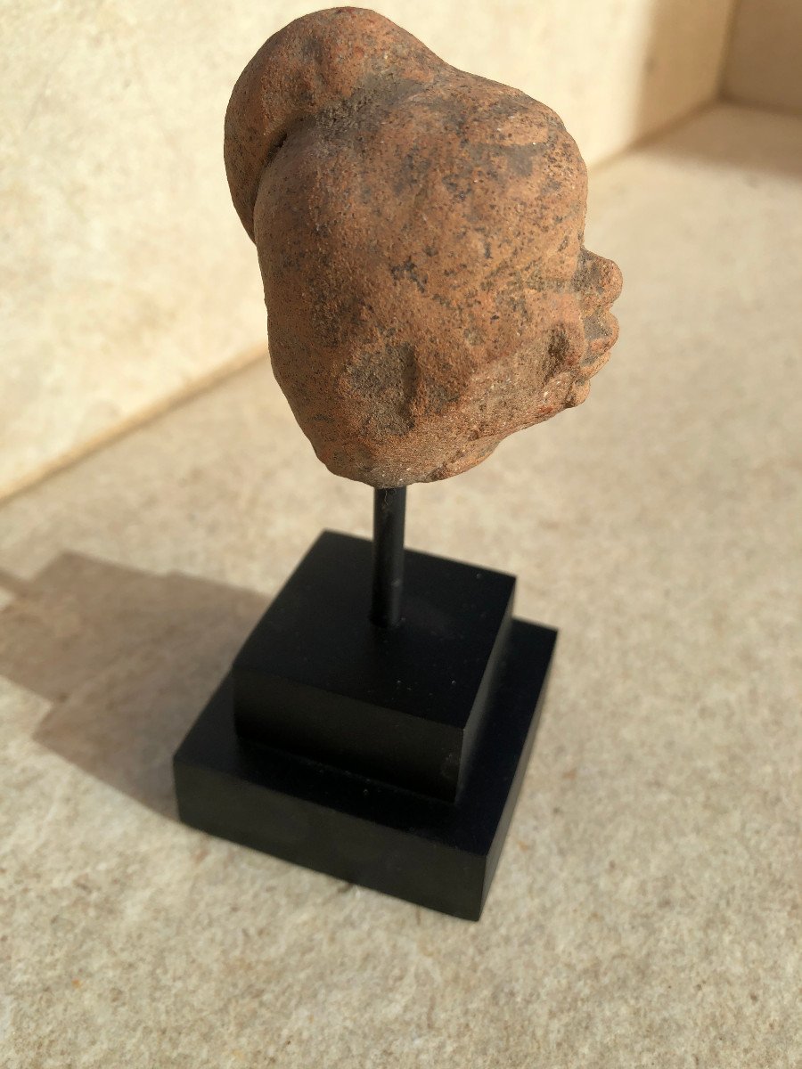Terracotta Character Head, Majapahit Kingdom, XIIIth / XVIth Century Indonesia.-photo-7