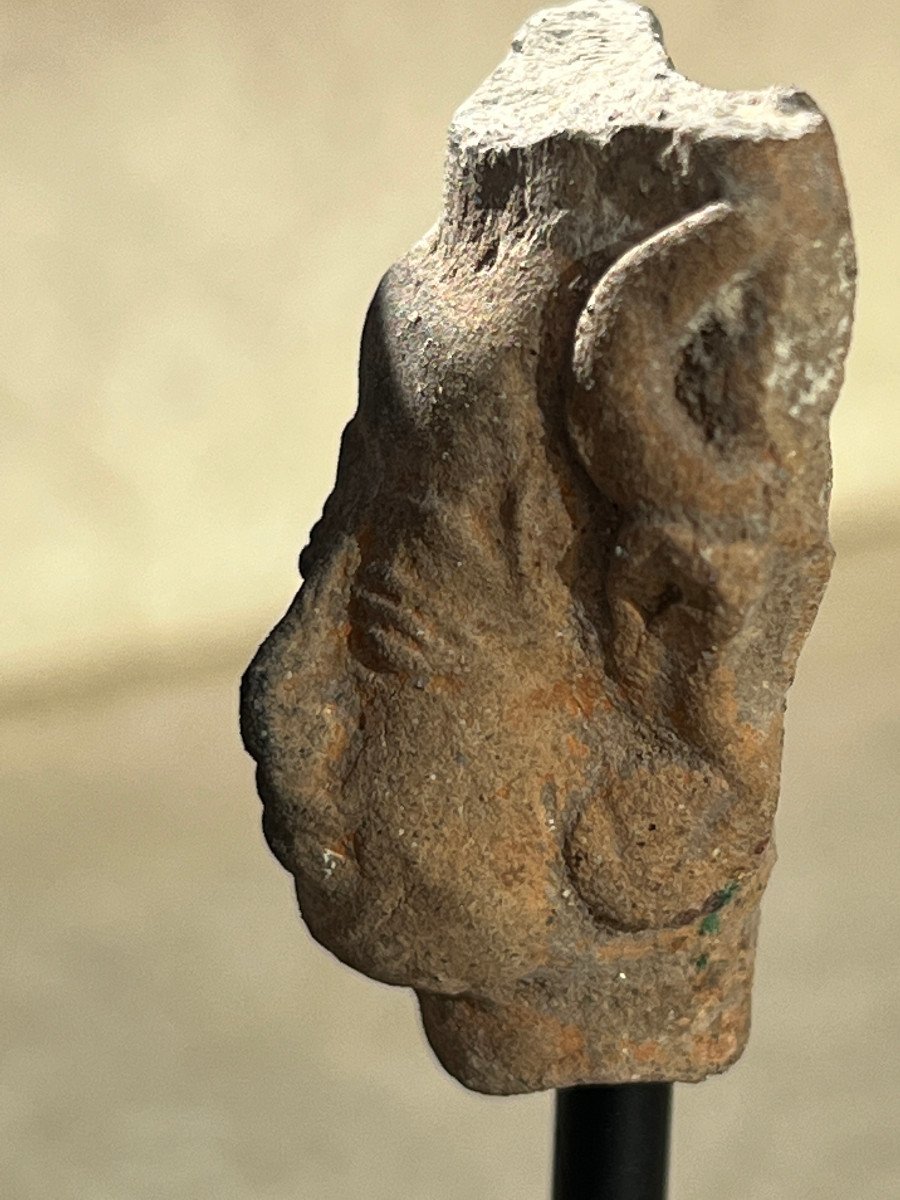 Head Of Character Terracotta, Kingdom Majapahit, XIIIth / XVIth Century Indonesia.-photo-8