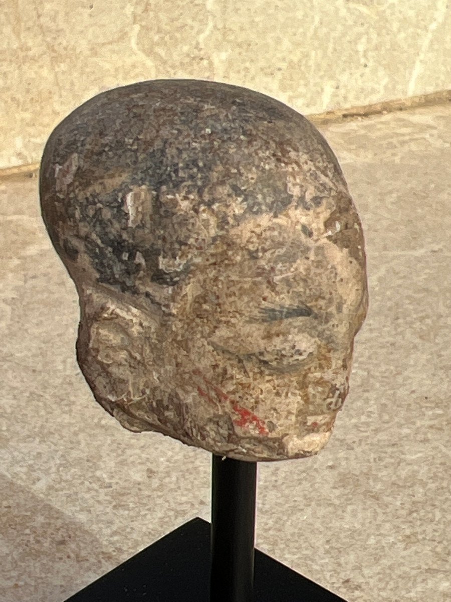 Head Of Character Terracotta, Kingdom Majapahit, XIIIth / XVIth Century Indonesia.
