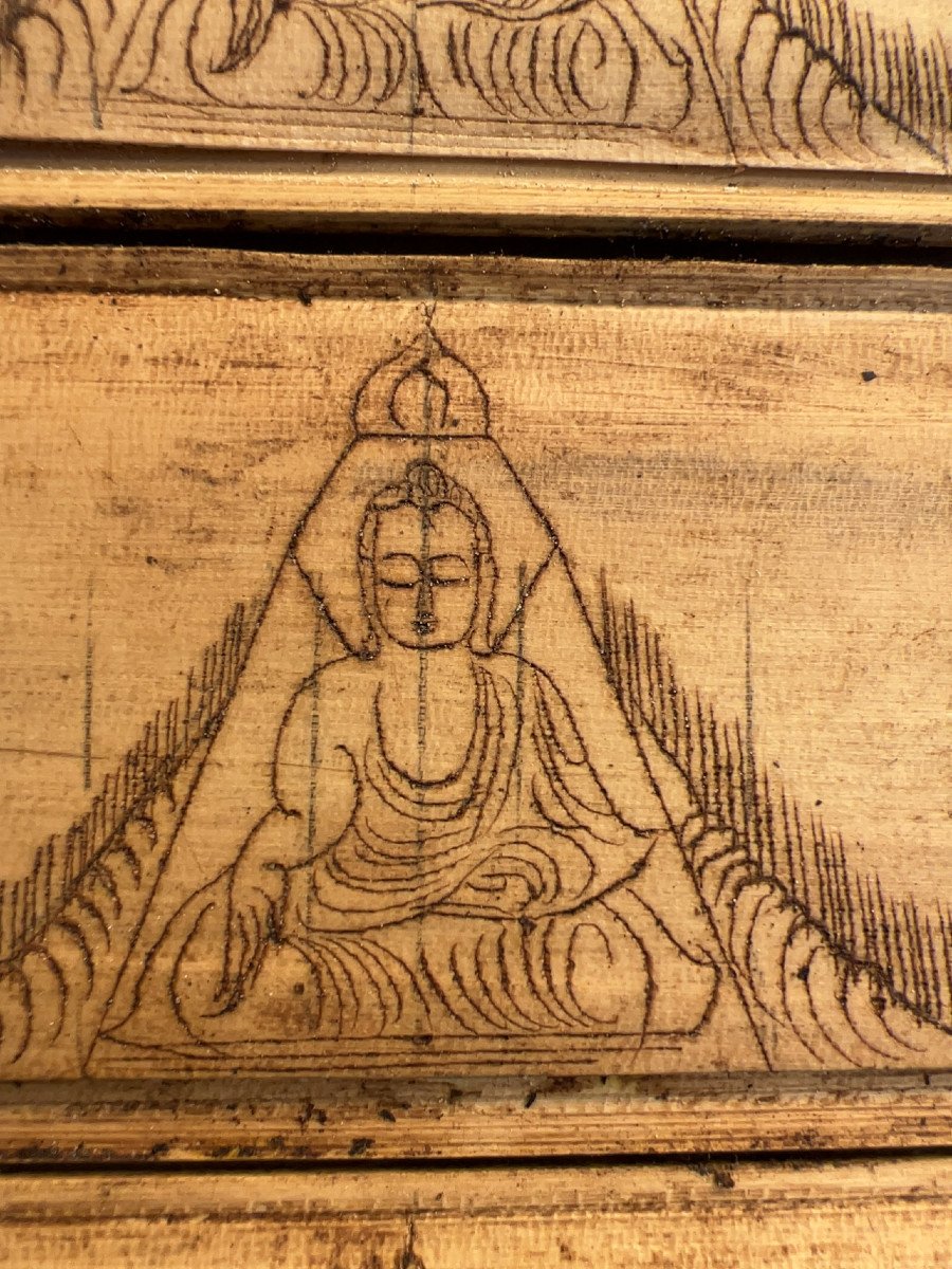  Livre De Prières , Papier En Feuille De Bananier  , Province Shan , Birmanie .-photo-7