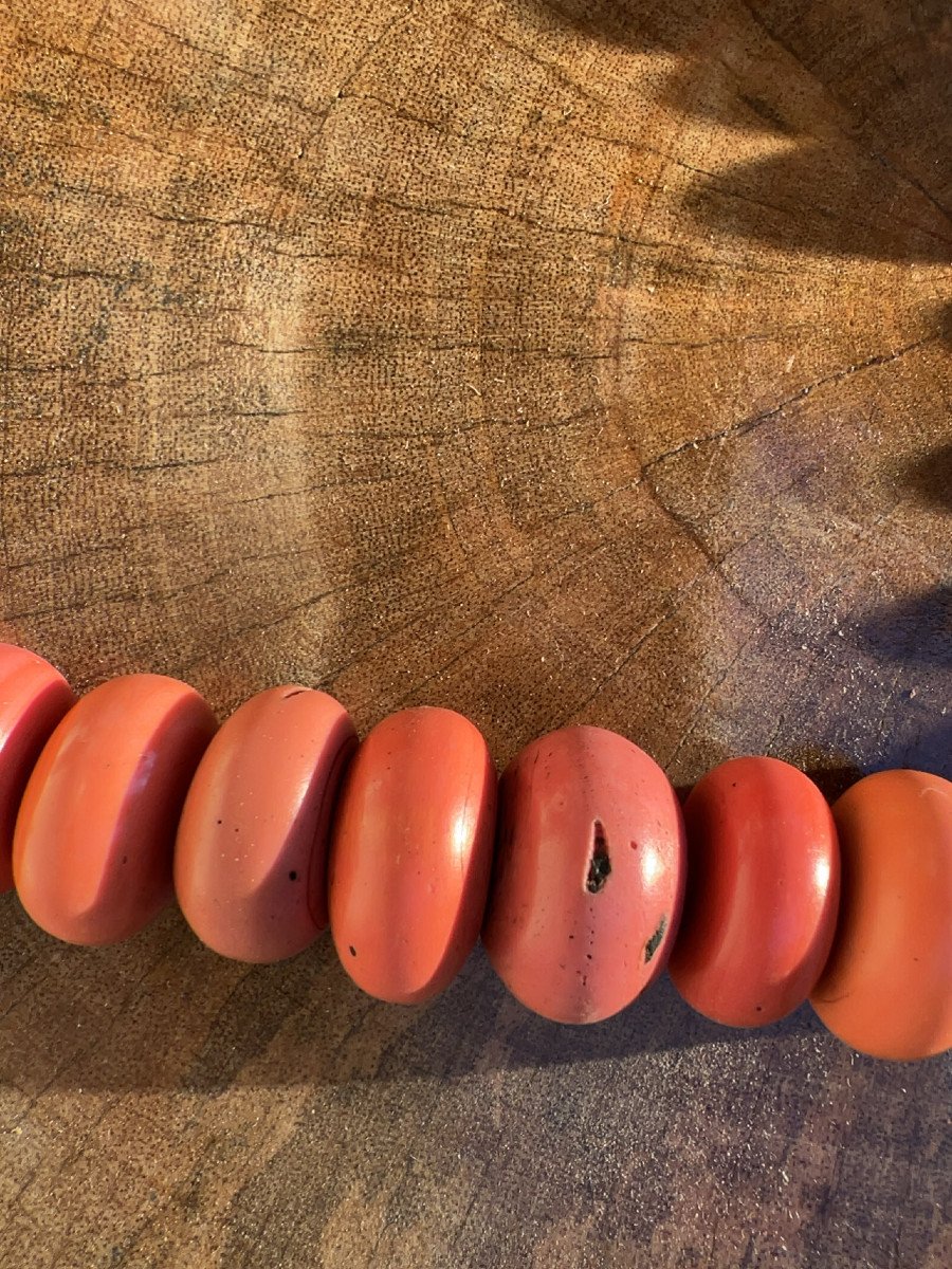 Rare Pearl Necklace Of Beautiful Size XIXth Century, Tibet -photo-2