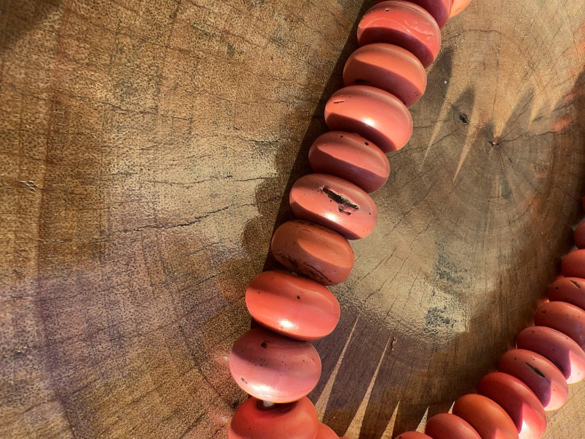 Rare Pearl Necklace Of Beautiful Size XIXth Century, Tibet -photo-2