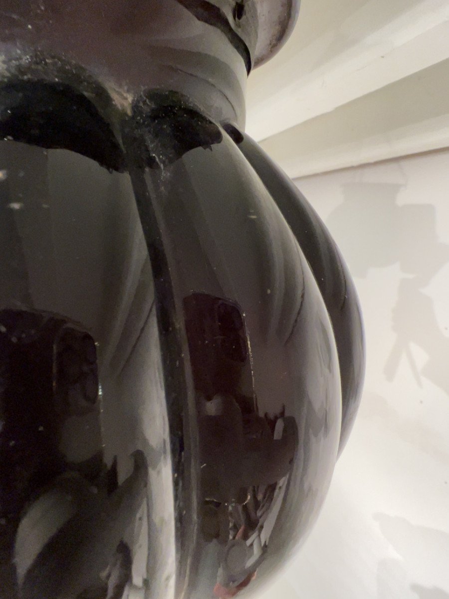 Pumpkin Petroleum Lamp In Paste Glass, English Colonial House, Rangoon, Burma-photo-8