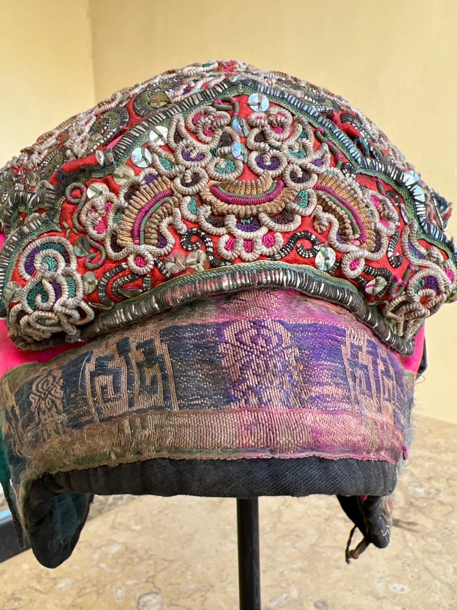 Coiffe  D 'enfant  Ethnie Hmong  , Province Shan , Birmanie .-photo-2