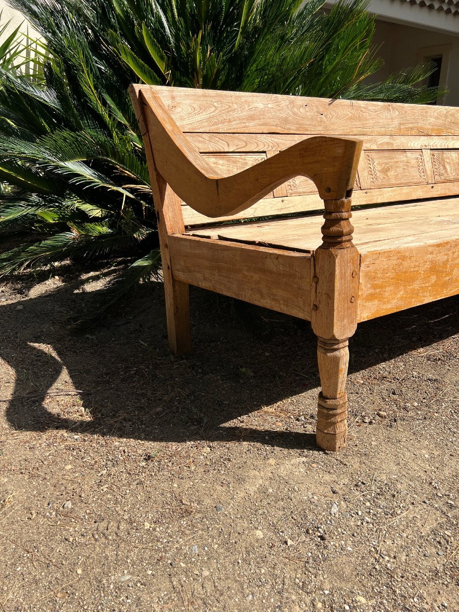 Banc De Jardin En Teck , XIX é Siècle , Bali , Indonésie   -photo-1