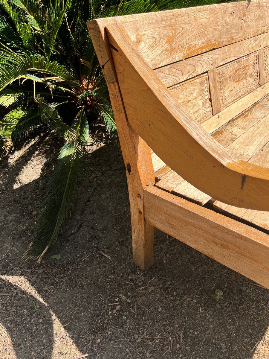 Teak Garden Bench, XIXth Century, Bali, Indonesia-photo-2