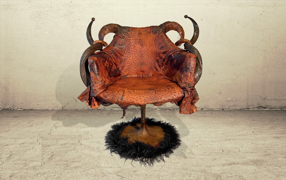 Fauteuil Ethnique Cronoll , Design Michel Haillard.