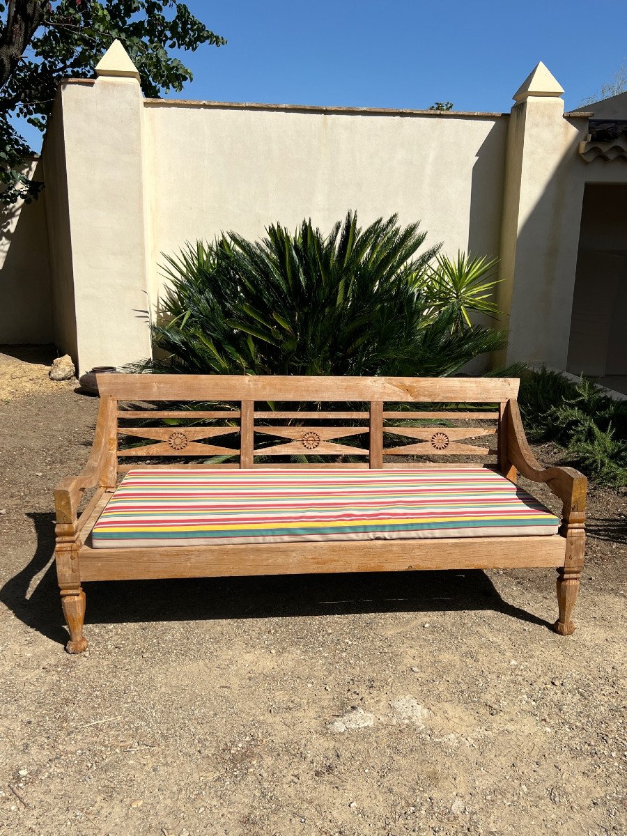 Banc De Jardin En Teck , XIX é Siècle , Bali , Indonésie