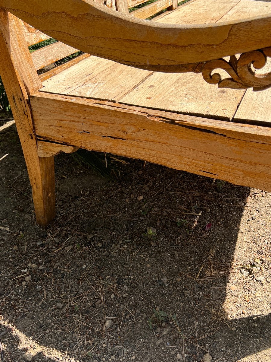 Teak Garden Bench, XIXth Century, Bali, Indonesia-photo-4