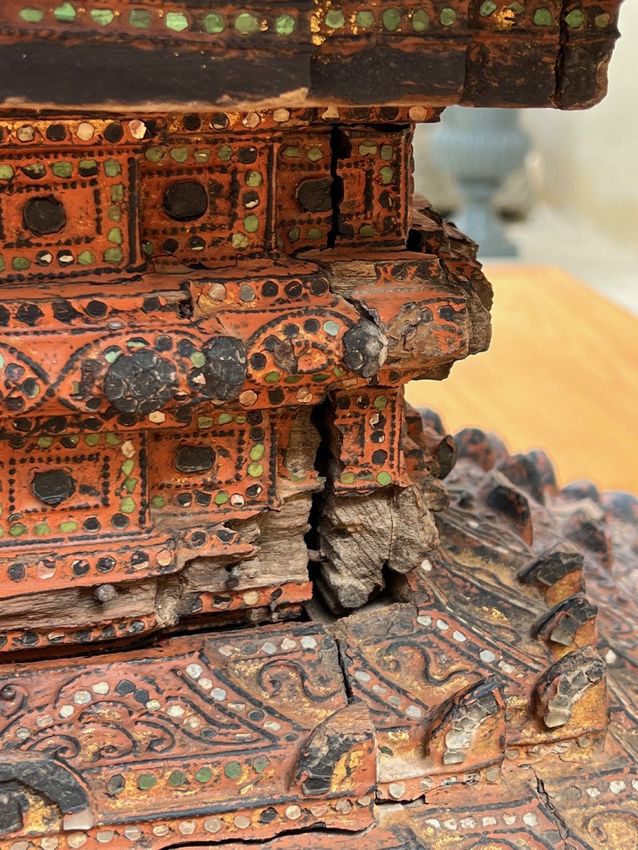 Large Temple Altar, Konbaung Dynasty XVIII Century, Burma-photo-3