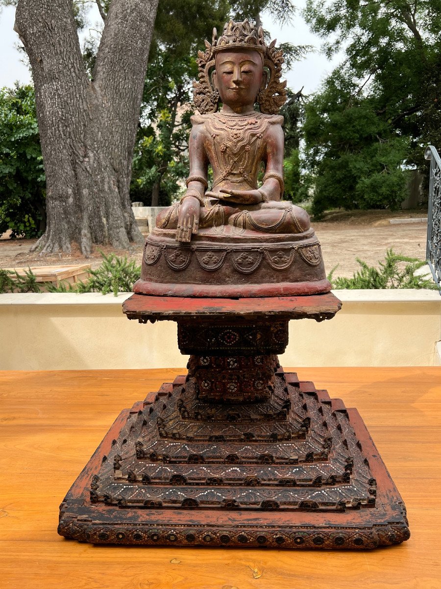 Large Temple Altar, Konbaung Dynasty XVIII Century, Burma-photo-7