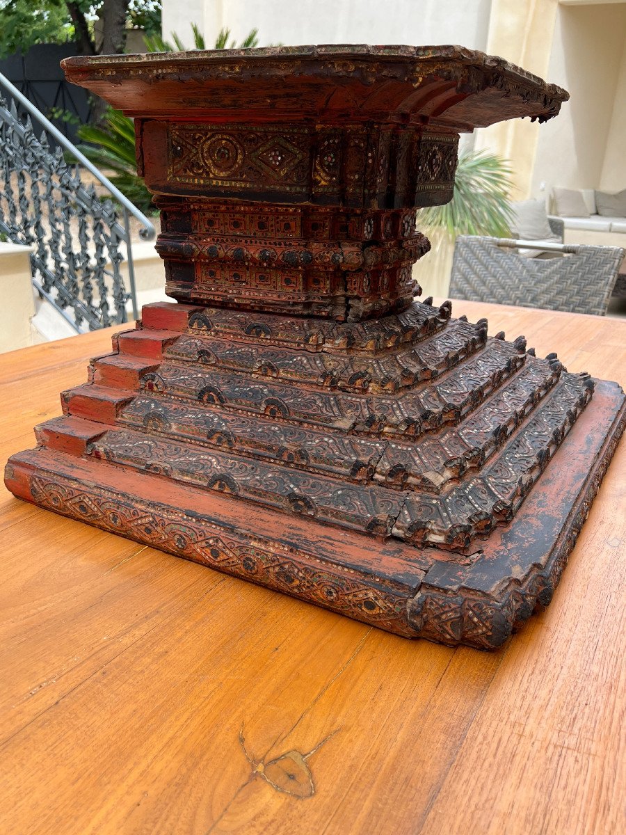 Large Temple Altar, Konbaung Dynasty XVIII Century, Burma-photo-6