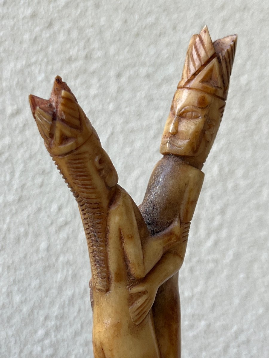 Deer Bone Fertility Charm Amulet , Dayak , Kenyak , Borneo Indonesia-photo-5