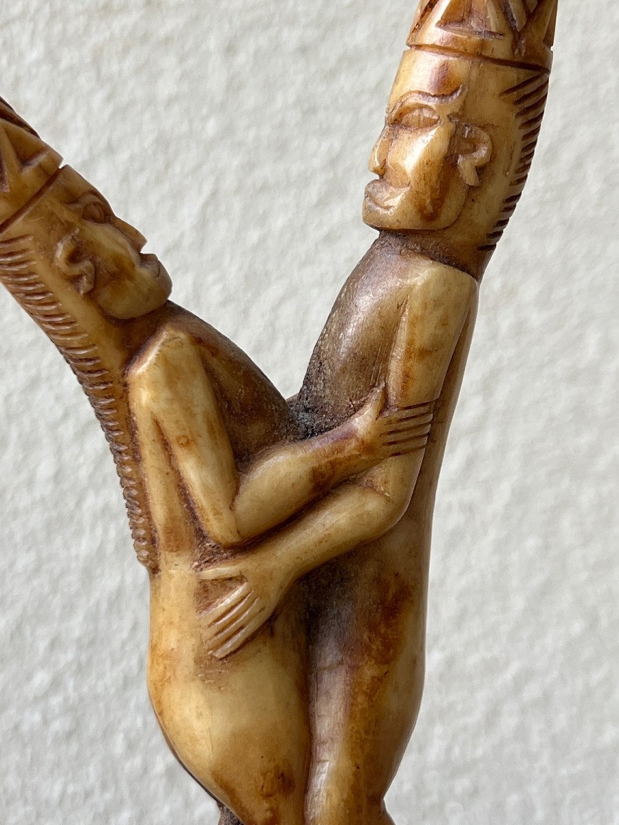 Amulette  Charme De Fertilité En Os De Cerf , Dayak , Kenyak , Bornéo Indonésie -photo-6