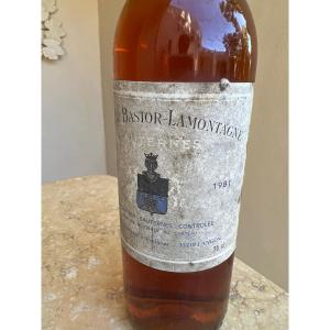 Bouteille De Vin Sauternes 1981 Chateau Bastor-lamontagne 