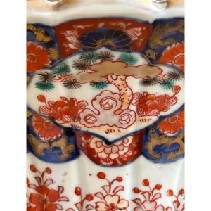 Japanese Vase With Collar, Cherry Decor, Late 19th Century, Japan