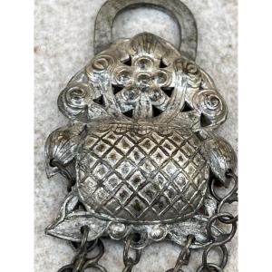 Rare Ornament In Sterling Silver For Women's Adornment, Lisu Tribe, Shan Province Burma