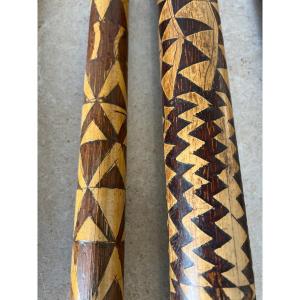 10 Grave Bamboo Flutes Vanuatu Early 20th Century