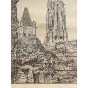 La Cathédrale De Senlis Dessin De Boileau