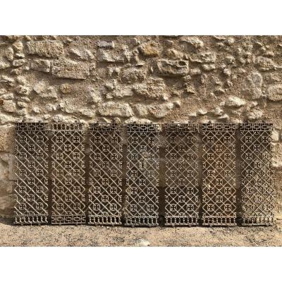 Grille En Fonte Pour  Balcon De Maison Coloniale Anglaise Birmanie