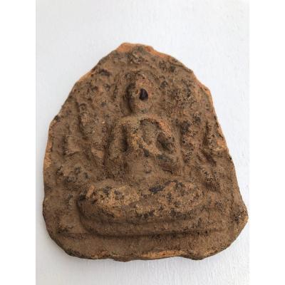 Buddhist Votive Amulet Terracotta Xth / XIIth Century Pagan Kingdom Burma