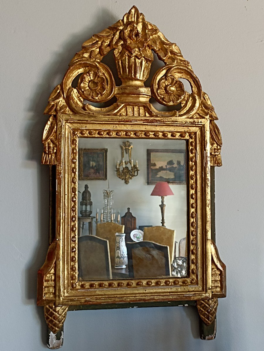 Miroir En Bois Doré Louis XVI 18 Eme