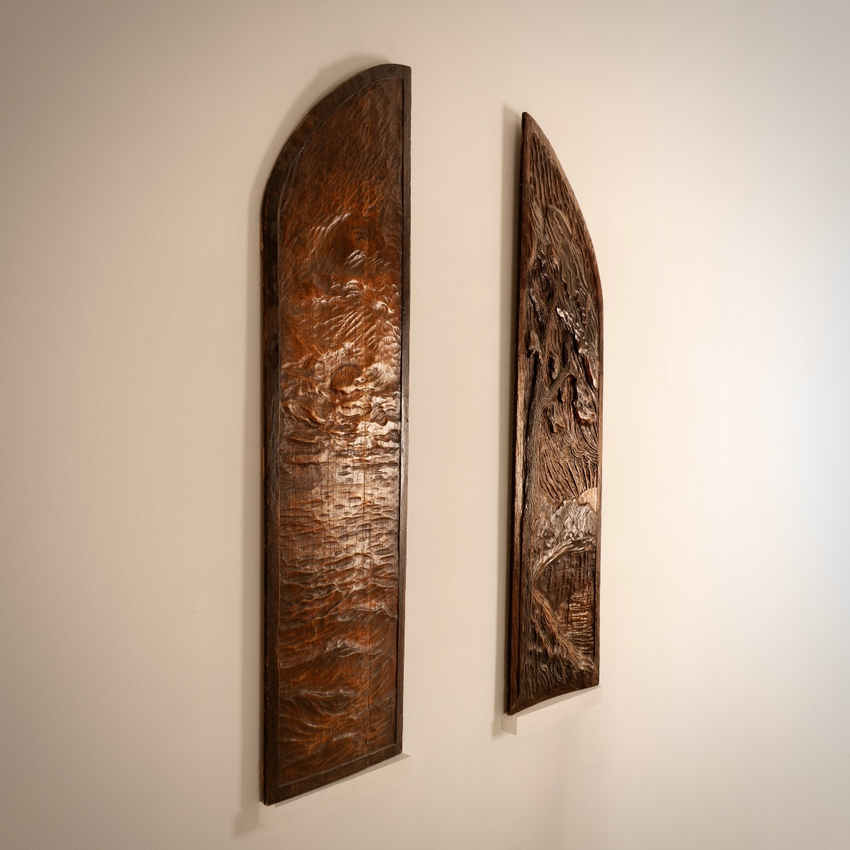 Georges Lacombe, Pair Of Sculpted Doors, France, Circa 1890-photo-2