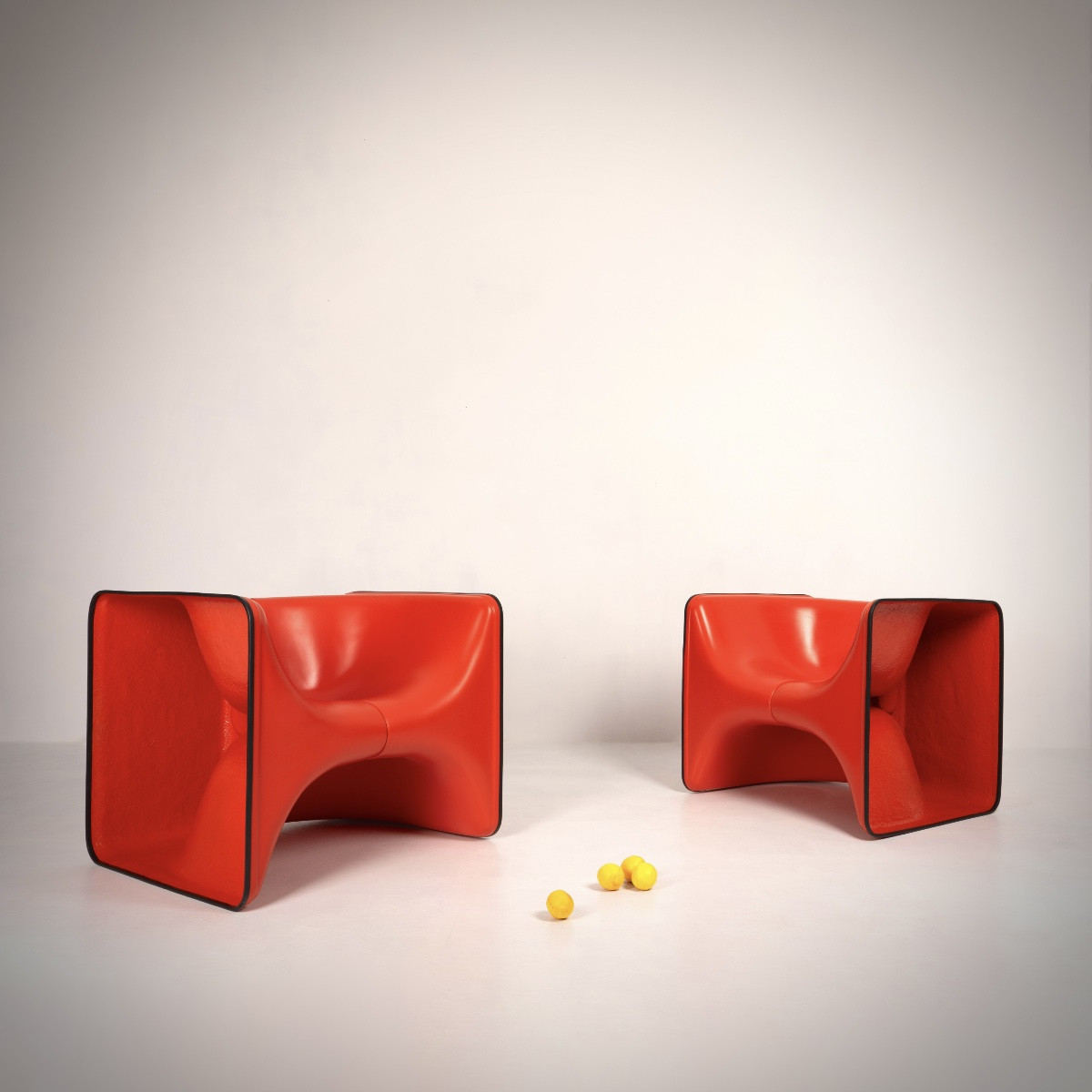 Ch. Germanaz, Half & Half Armchairs, Airborne, Circa 1968-photo-2