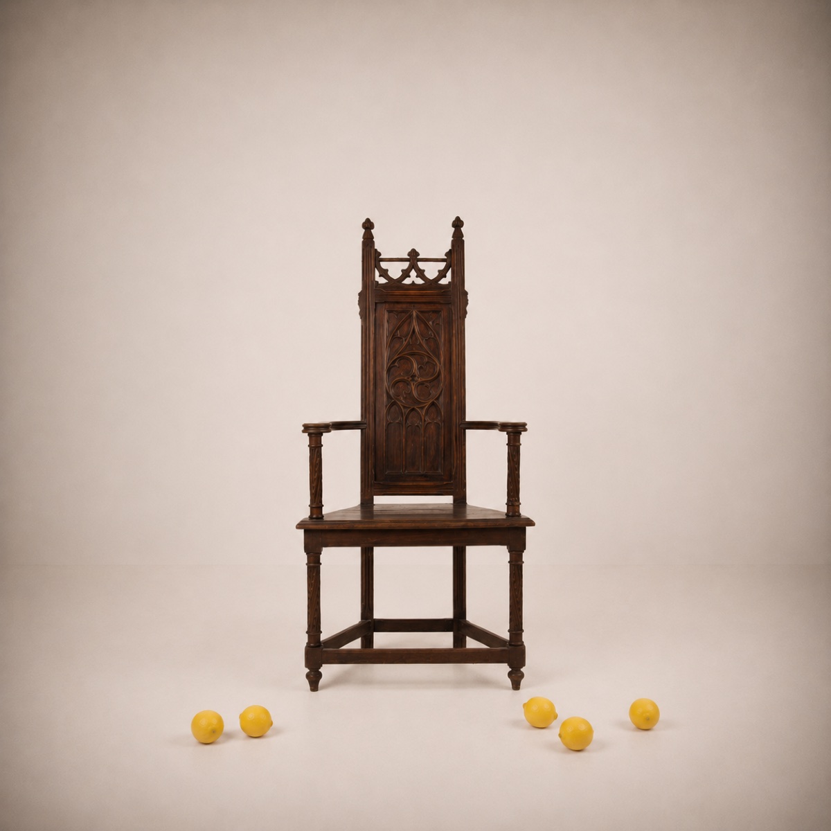 Haute Epoque Style Carved Wood Armchair, France, Circa 1900-photo-3