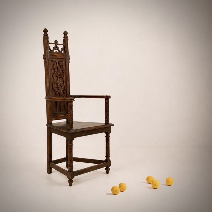 Haute Epoque Style Carved Wood Armchair, France, Circa 1900-photo-2
