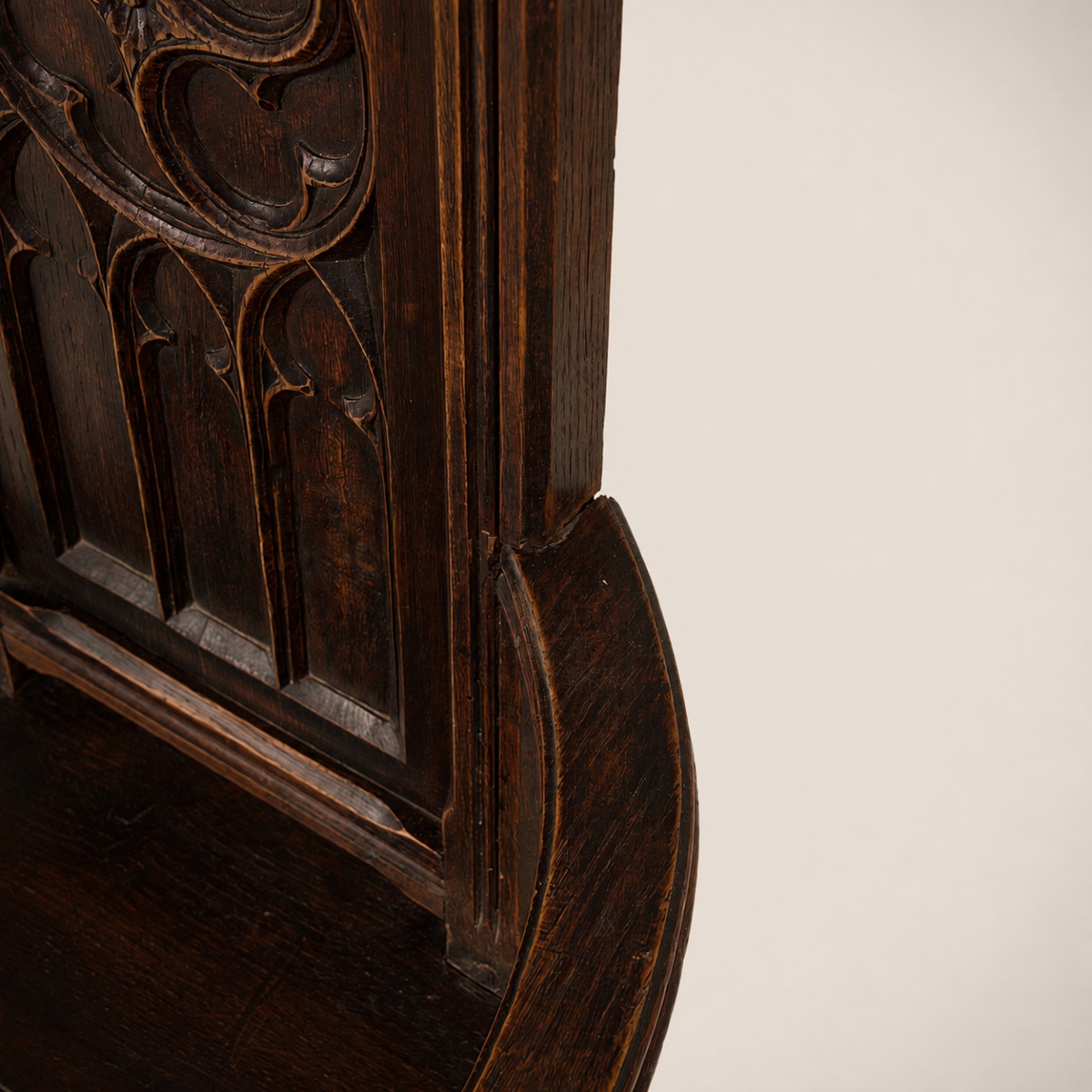 Haute Epoque Style Carved Wood Armchair, France, Circa 1900-photo-4