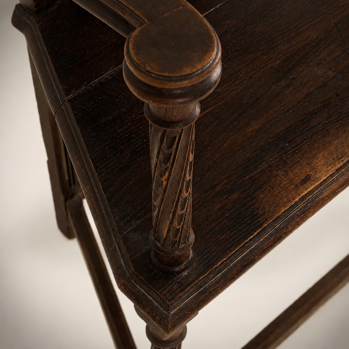 Haute Epoque Style Carved Wood Armchair, France, Circa 1900-photo-5