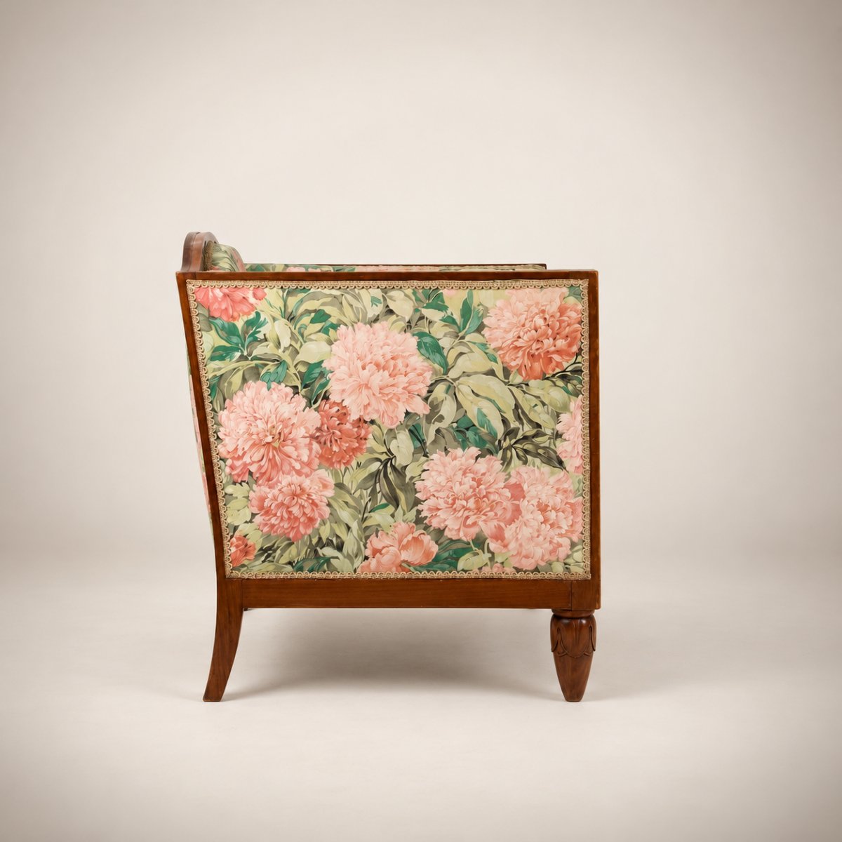 PAUL FOLLOT dlg, paire de fauteuils aux fleurs, France, circa 1940-photo-3