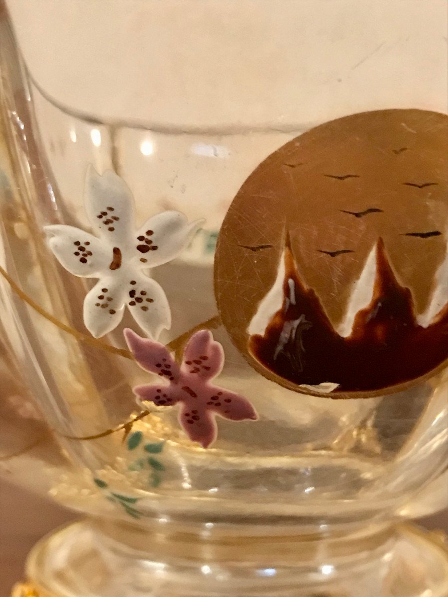 Japonist Crystal Cup By Baccarat For Eugène Rousseau -photo-1