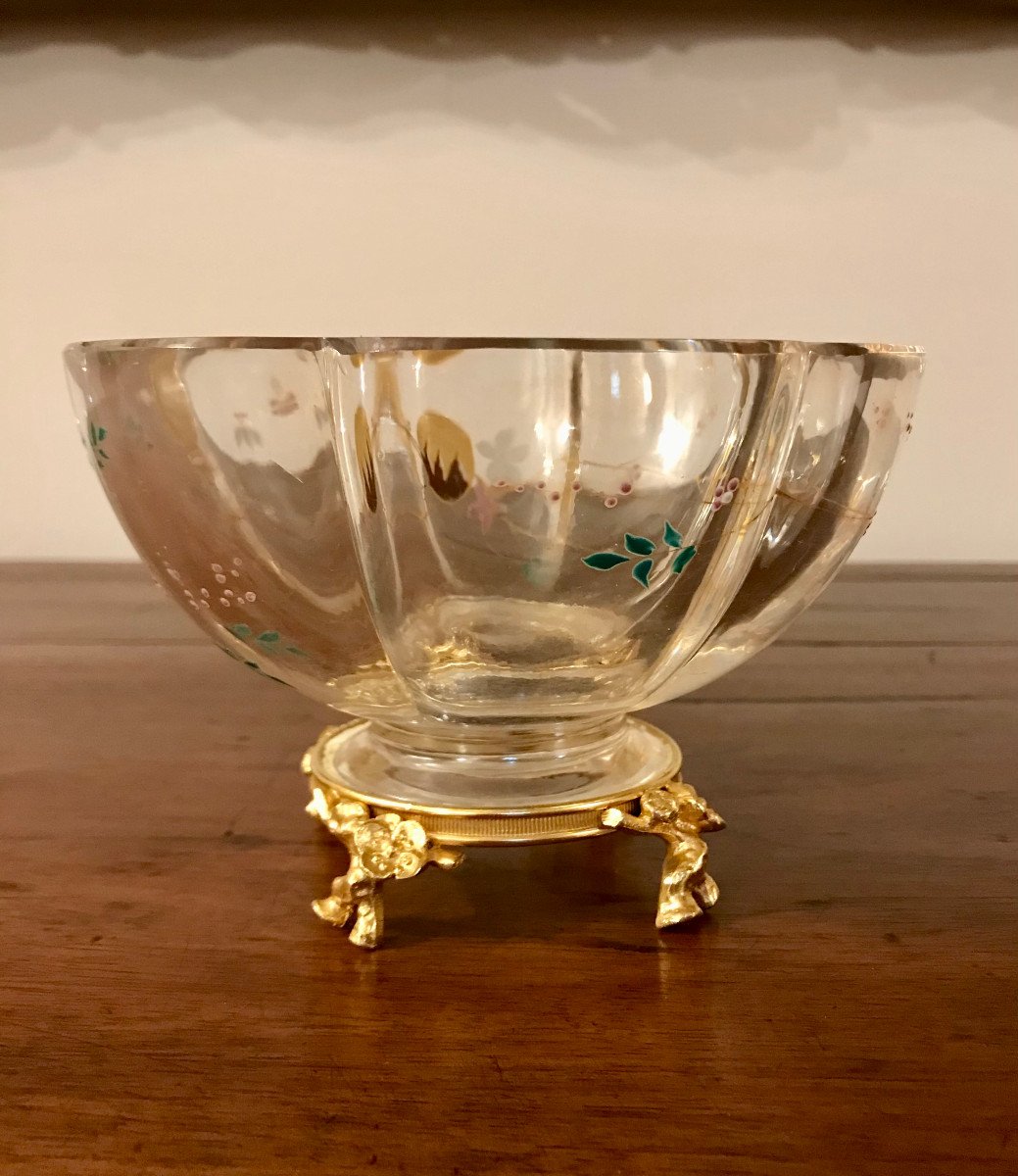 Japonist Crystal Cup By Baccarat For Eugène Rousseau 