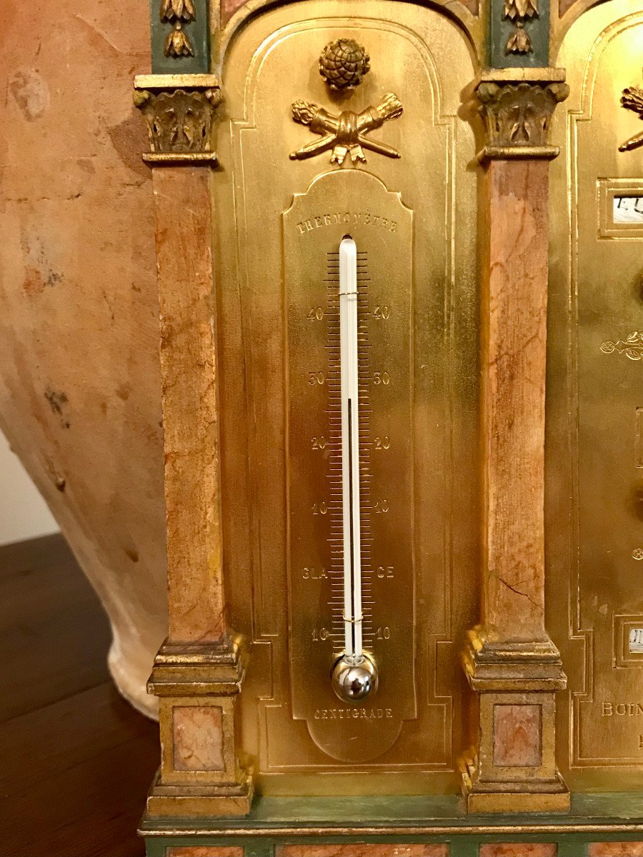 Un Calendrier Perpétuel - Thermomètre d'Applique de la Maison Boin Taburet à Paris-photo-2