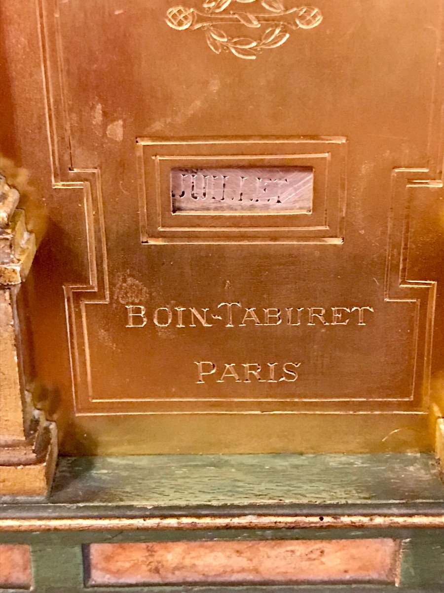 Un Calendrier Perpétuel - Thermomètre d'Applique de la Maison Boin Taburet à Paris-photo-7