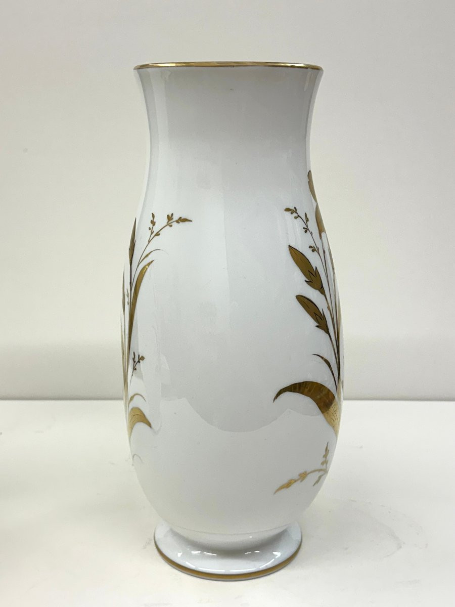 PAIRE GRANDS VASES OPALINE - CRISTAL DE BACCARAT - NAPOLEON III-photo-2