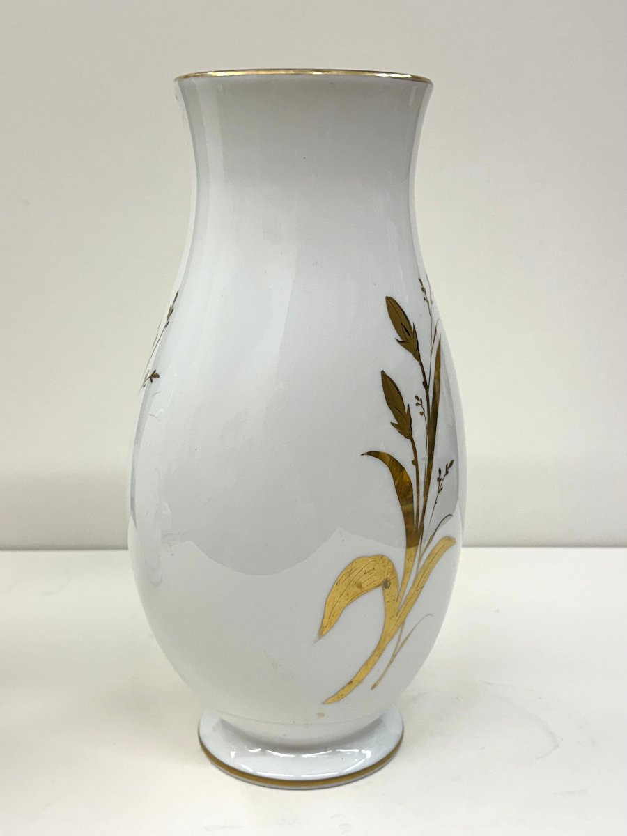 PAIRE GRANDS VASES OPALINE - CRISTAL DE BACCARAT - NAPOLEON III-photo-4