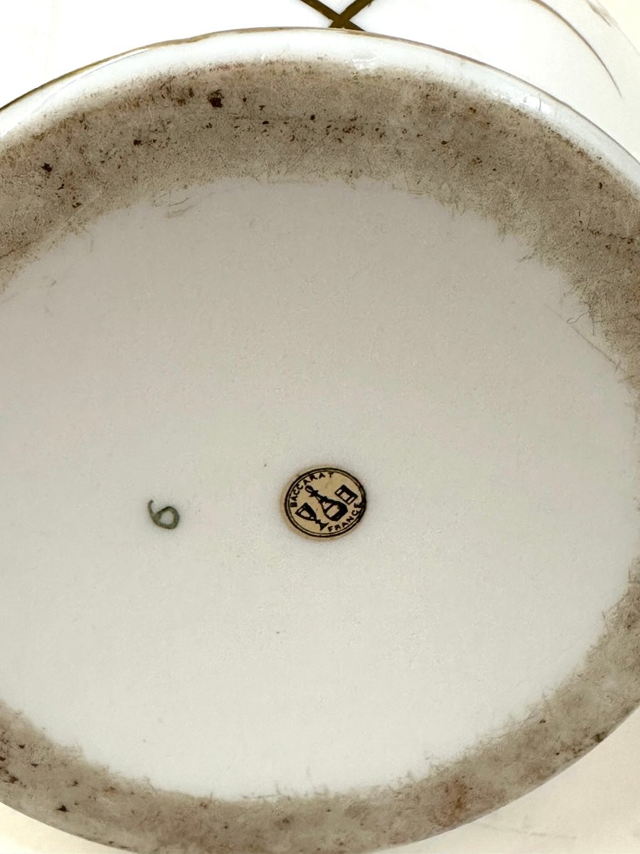 PAIRE GRANDS VASES OPALINE - CRISTAL DE BACCARAT - NAPOLEON III-photo-6