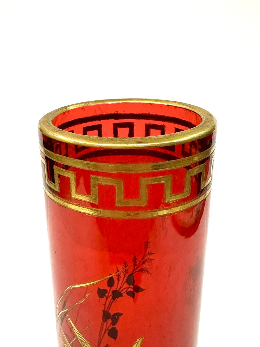 PETIT VASE CRISTAL ROUGE - BACCARAT-photo-3