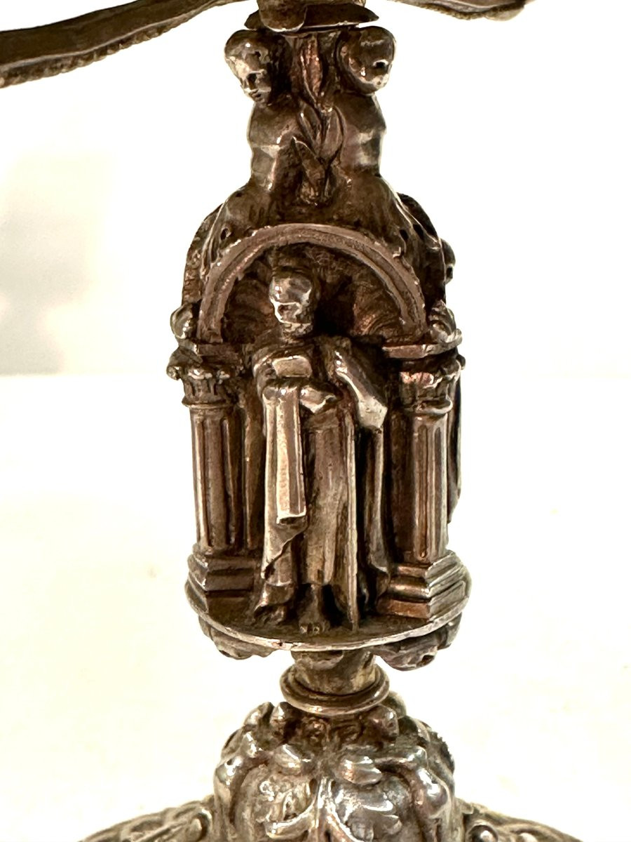 Pair Of Cups - Silvered Bronze - Renaissance Style - Louis Philippe Period-photo-5