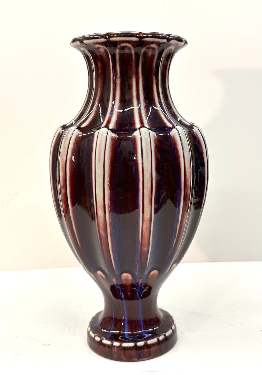 VASE PORCELAINE ROUGE "SANG DE BOEUF" - MANUFACTURE DE SEVRES - DATE 1894-photo-3