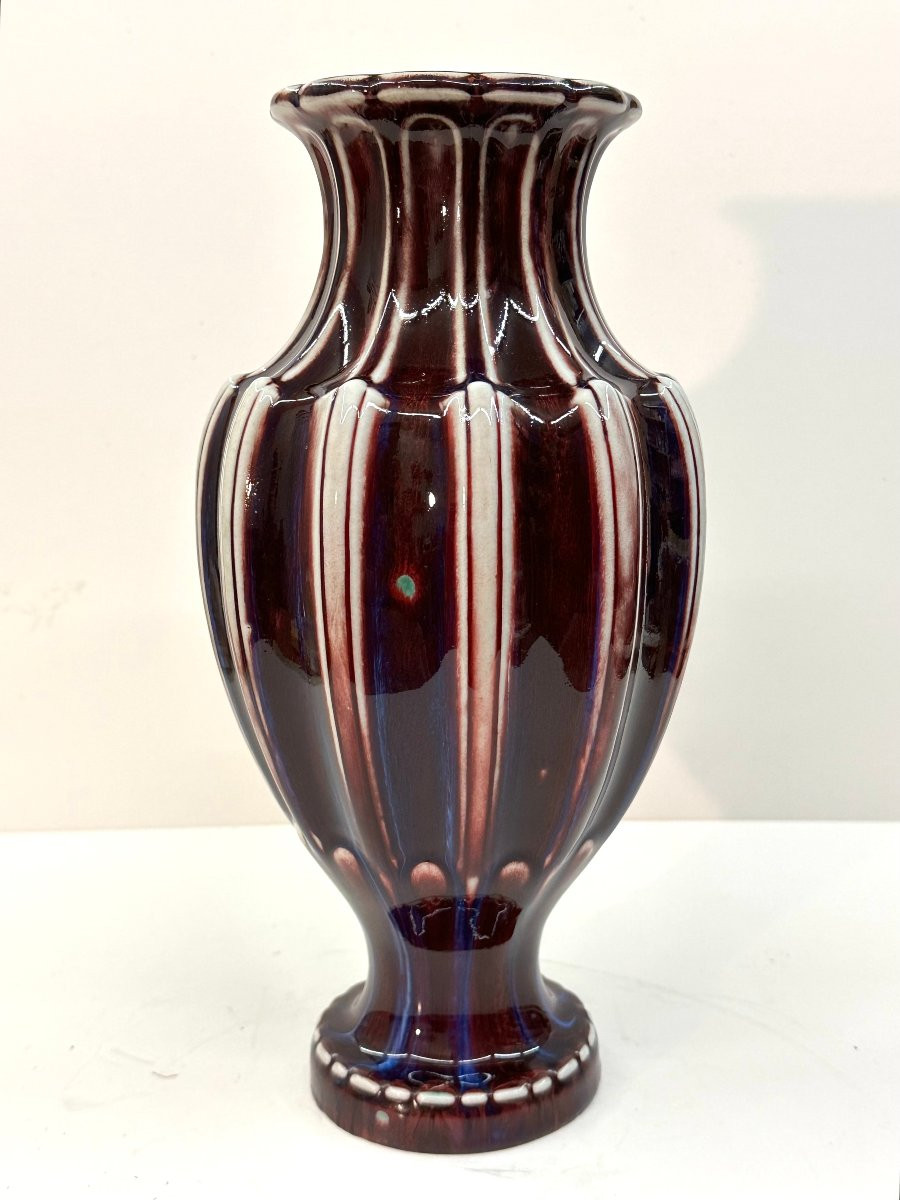 VASE PORCELAINE ROUGE "SANG DE BOEUF" - MANUFACTURE DE SEVRES - DATE 1894-photo-4