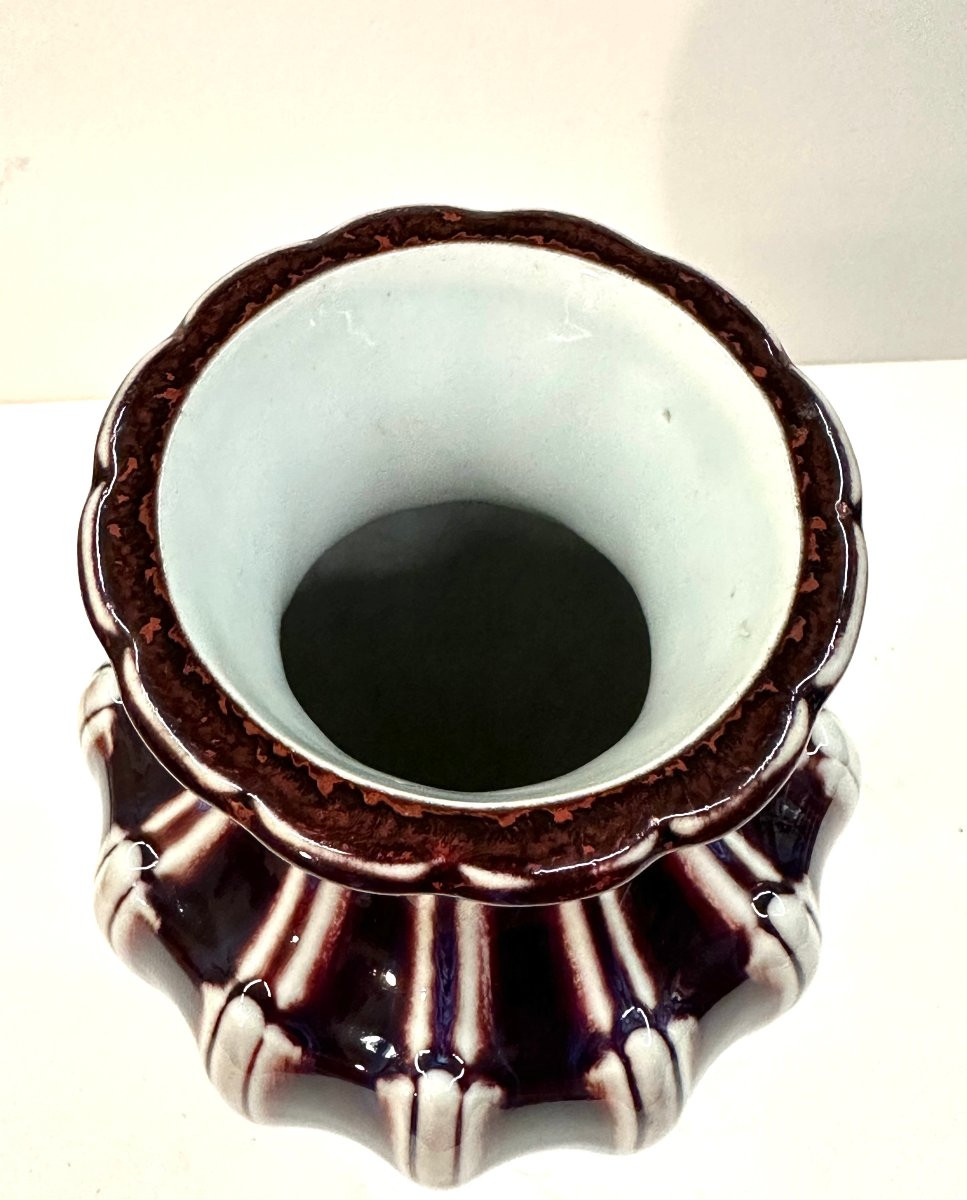 VASE PORCELAINE ROUGE "SANG DE BOEUF" - MANUFACTURE DE SEVRES - DATE 1894-photo-4