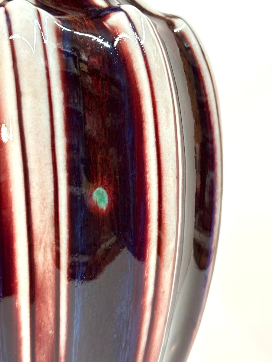 VASE PORCELAINE ROUGE "SANG DE BOEUF" - MANUFACTURE DE SEVRES - DATE 1894-photo-5