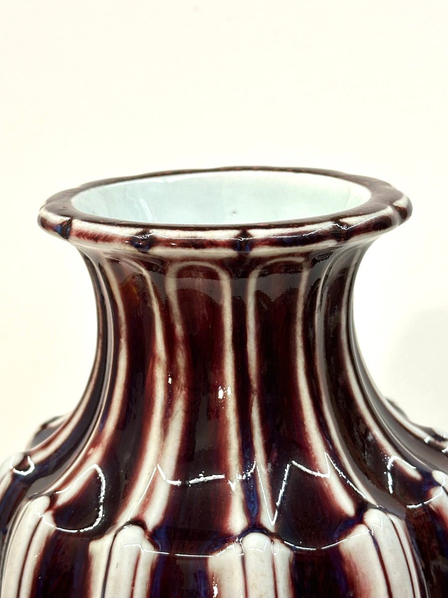 VASE PORCELAINE ROUGE "SANG DE BOEUF" - MANUFACTURE DE SEVRES - DATE 1894-photo-6