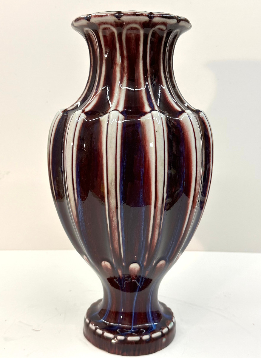 VASE PORCELAINE ROUGE "SANG DE BOEUF" - MANUFACTURE DE SEVRES - DATE 1894